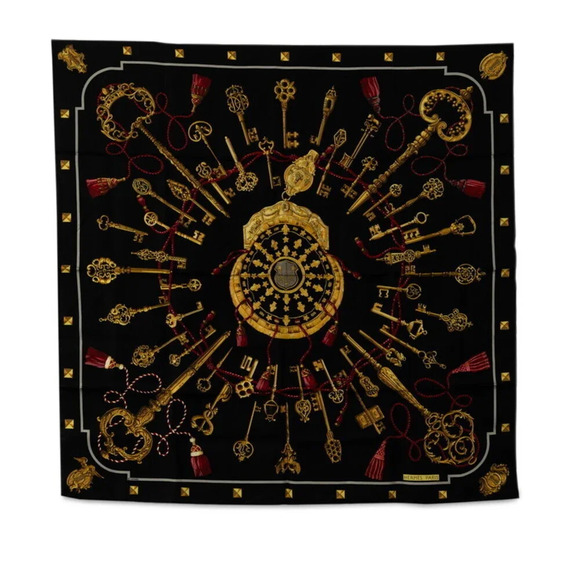 Authentic Hermes Carré Les Cles Silk Scarf - Picture 1 of 5